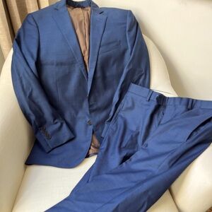 Brooks Brothers 100% Wool Blue Suit